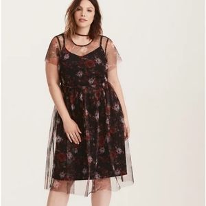 Torrid Mesh Floral Dress